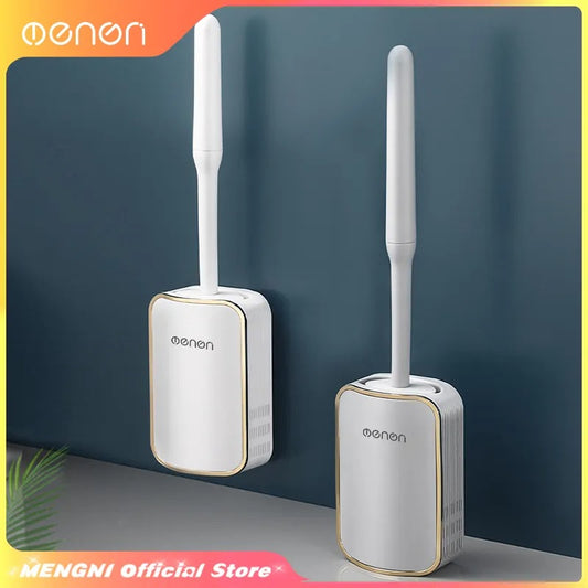 MENGNI-Luxury Toilet Brush Bathroom Wall-mount Quick Draining Clean Tool Cleaning Brush