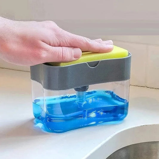 Dish Soap Dispenser for Kitchen,Liquid Soap Dispenser Kitchen Soap Dispenser with Sponge Holder,
