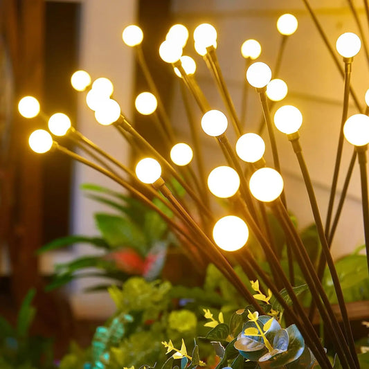 LED Solar Garden Lights Powered Firefly Lights Outdoor Waterproof