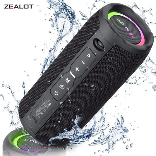 ZEALOT S49PRO Portable Bluetooth Speaker 20W IPX6 Waterproof Powerful Sound Box Bass Boost Dual