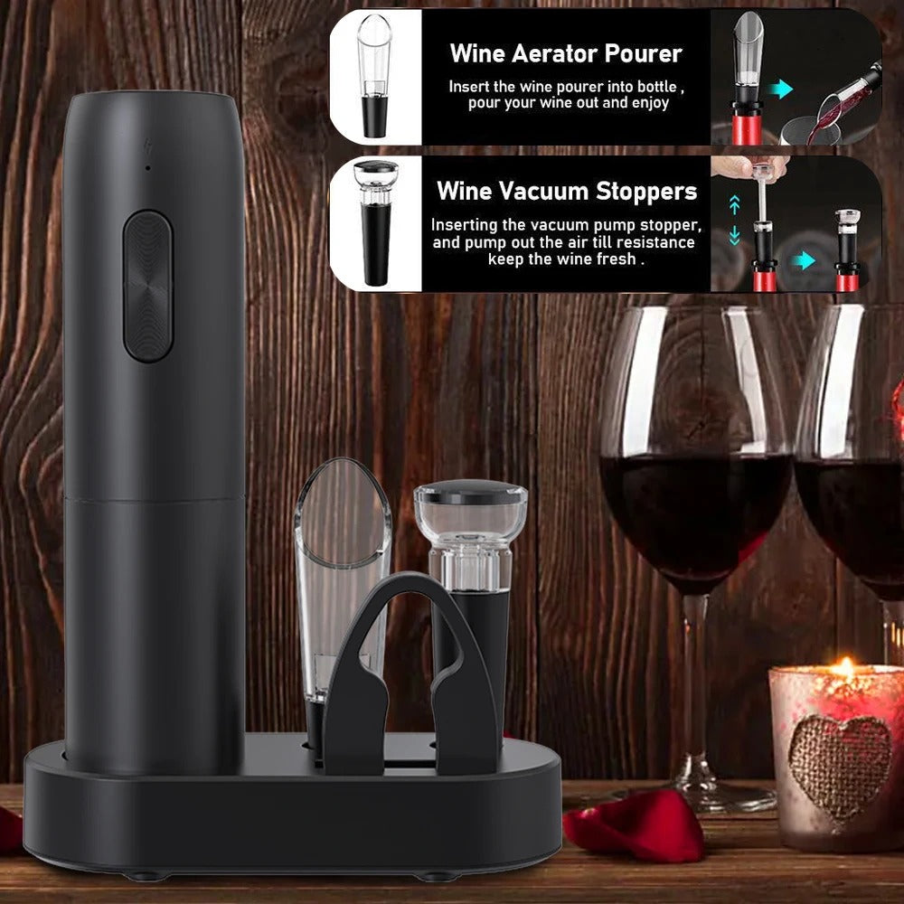 Electric Wine Opener Automatic Corkscrew Wine Openers for Beer Battery Bottle Opener Foil Cutter