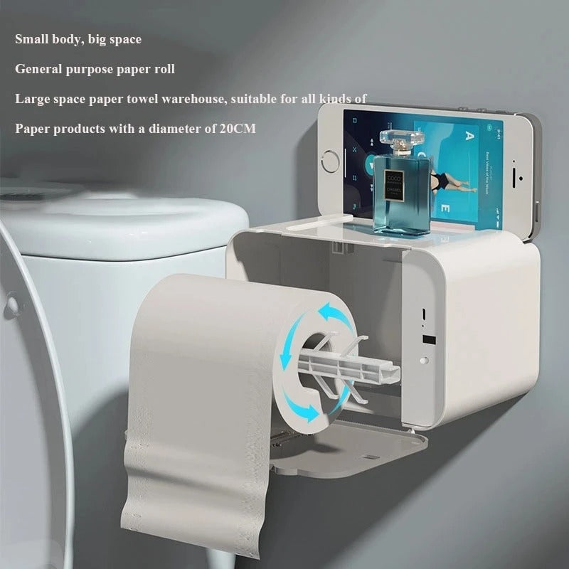 Induction Automatic Toilet Paper Paper Rack Wall-Mounted