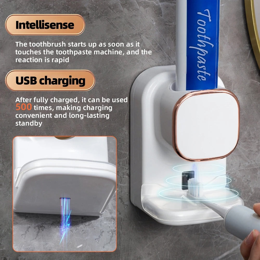 3 Mode Smart Toothpaste Dispenser Automatic Sensor Electric Wall Mounted Tooth Paste Squeezer USB Removable