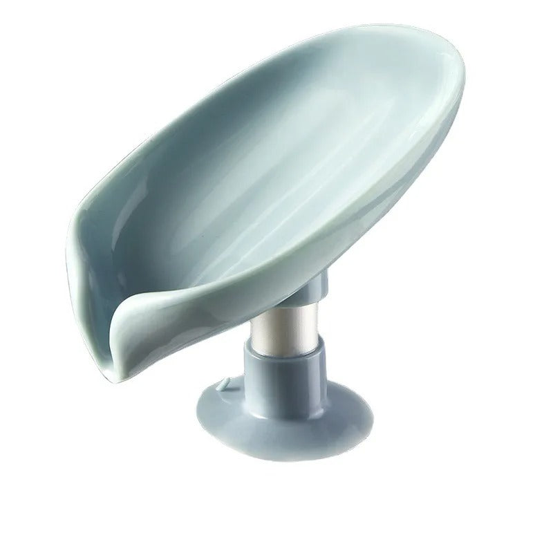 Suction Cup Soap Dish For bathroom Shower Portable Leaf Soap Holder Plastic Sponge Tray